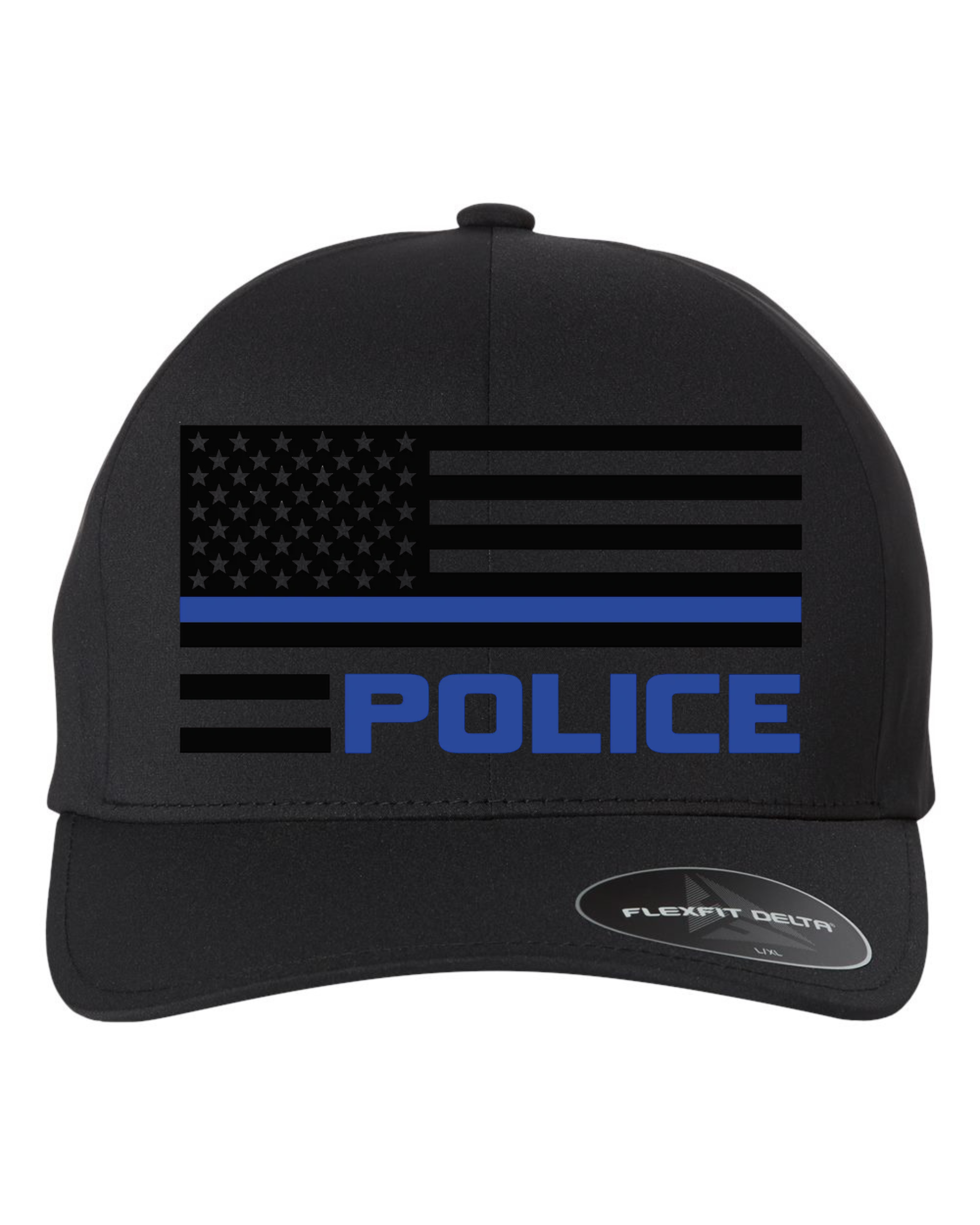 Blue Line All-Black Hat