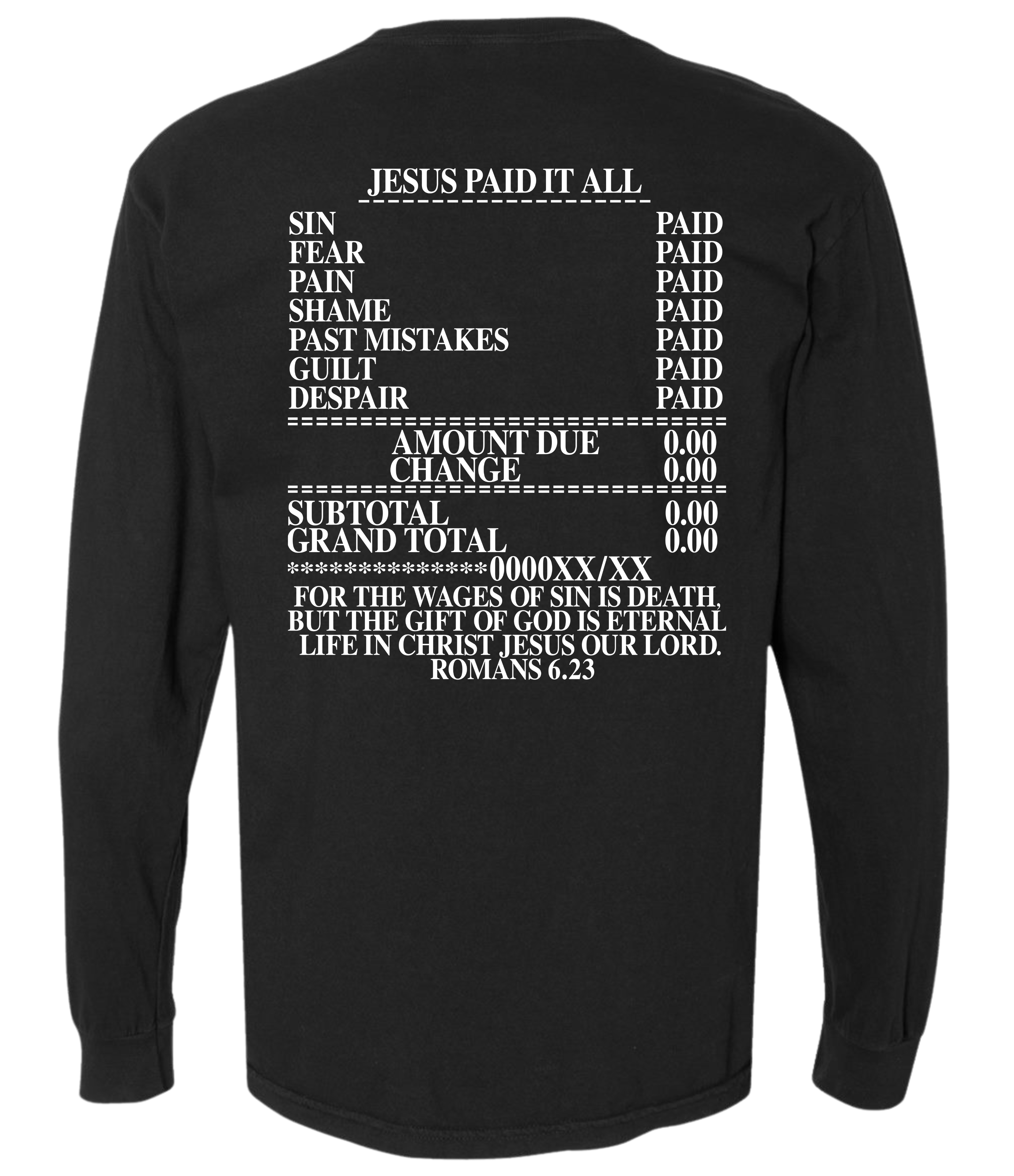 Receipts- Jesus Paid it All