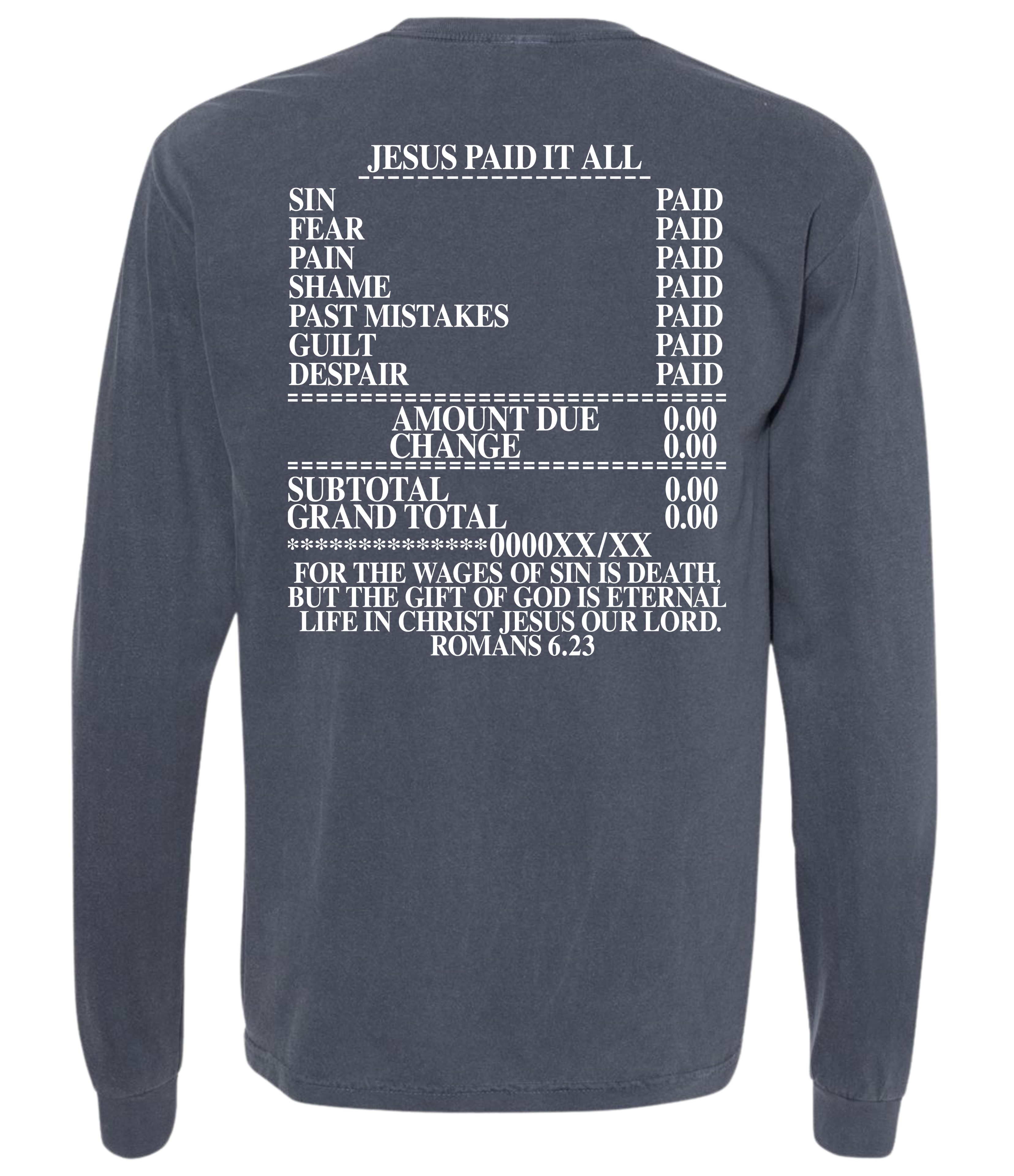 Receipts- Jesus Paid it All