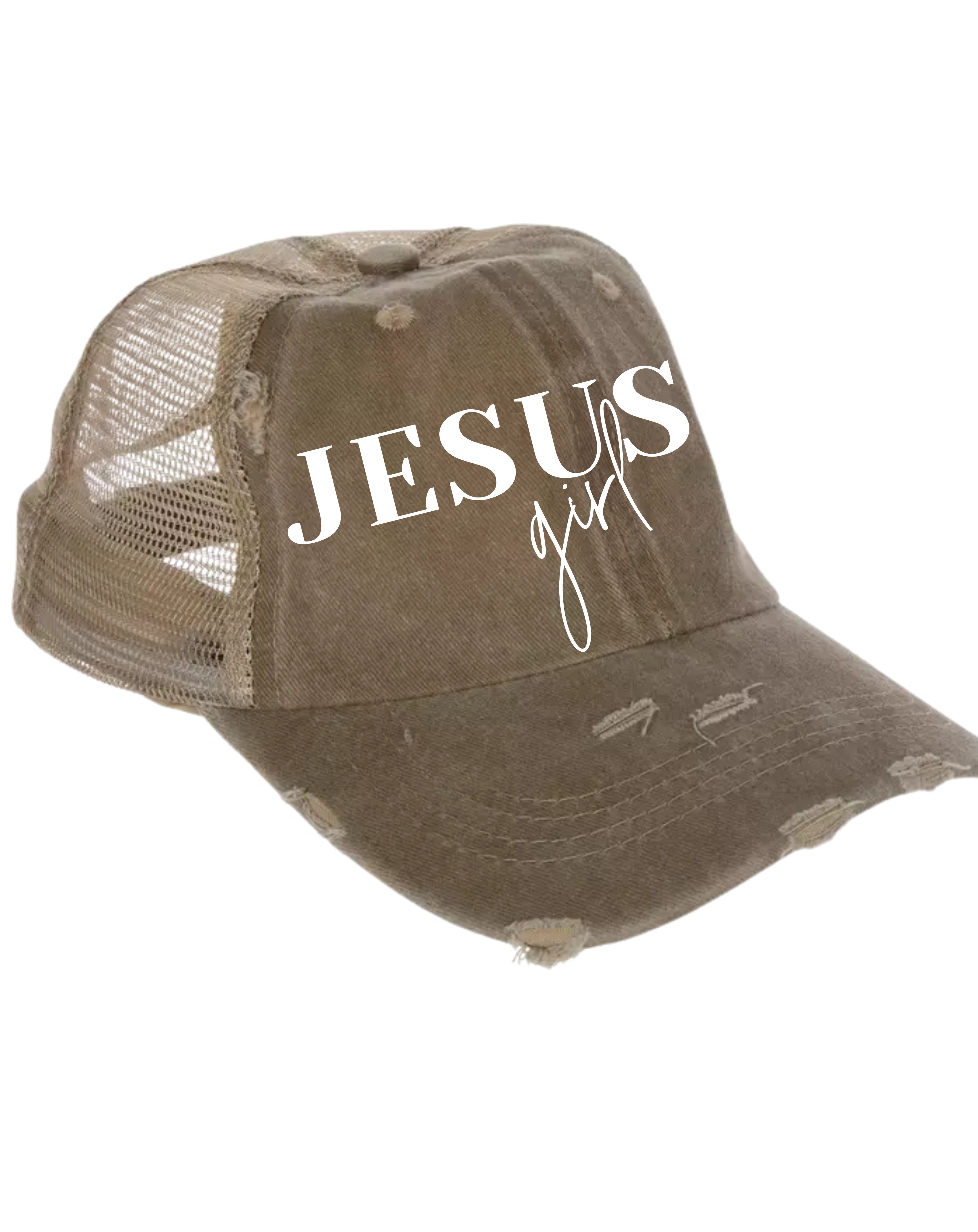 Jesus Girl Distressed Hat