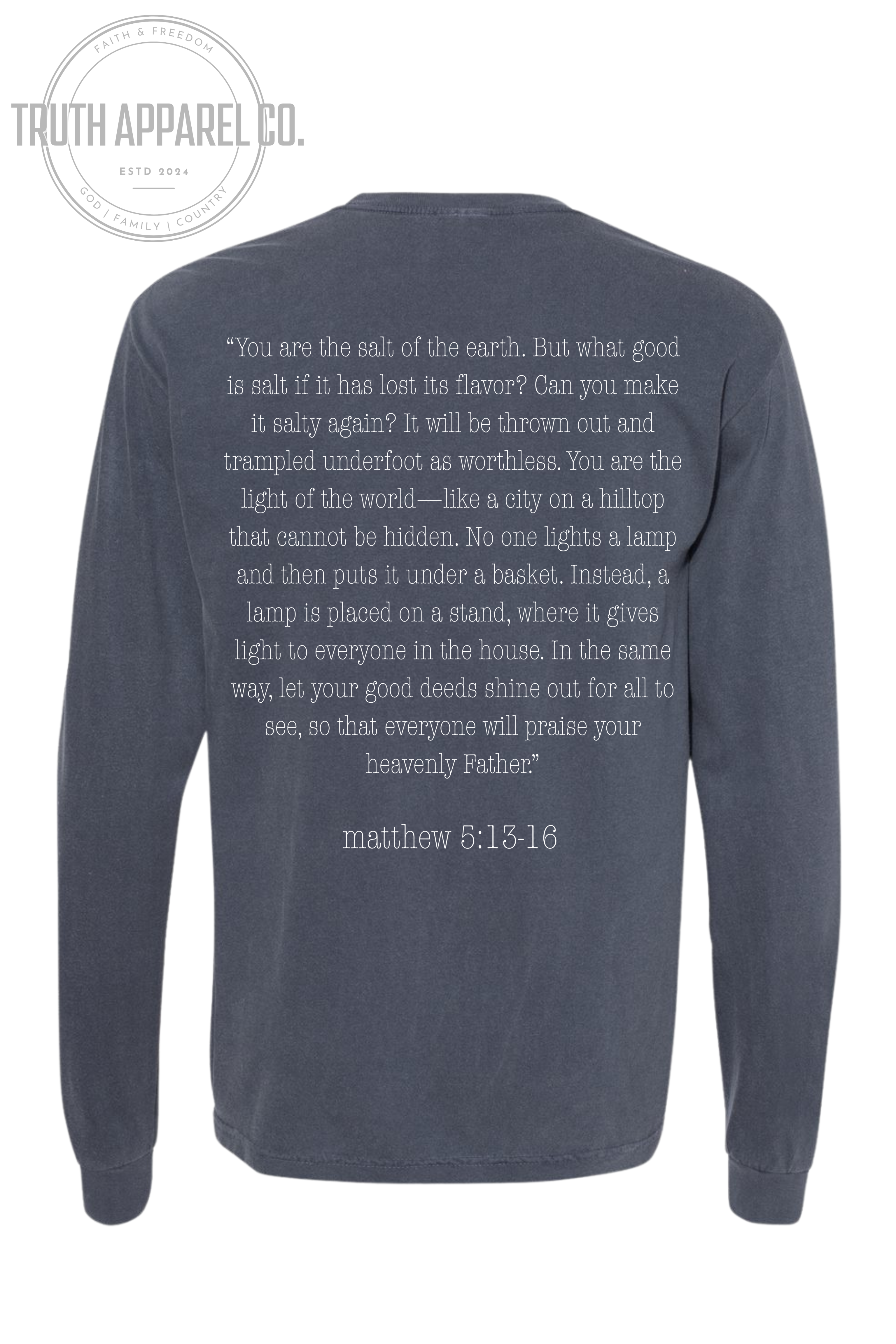 Salt + Light Long Sleeve Tee – Matthew 5:13-16