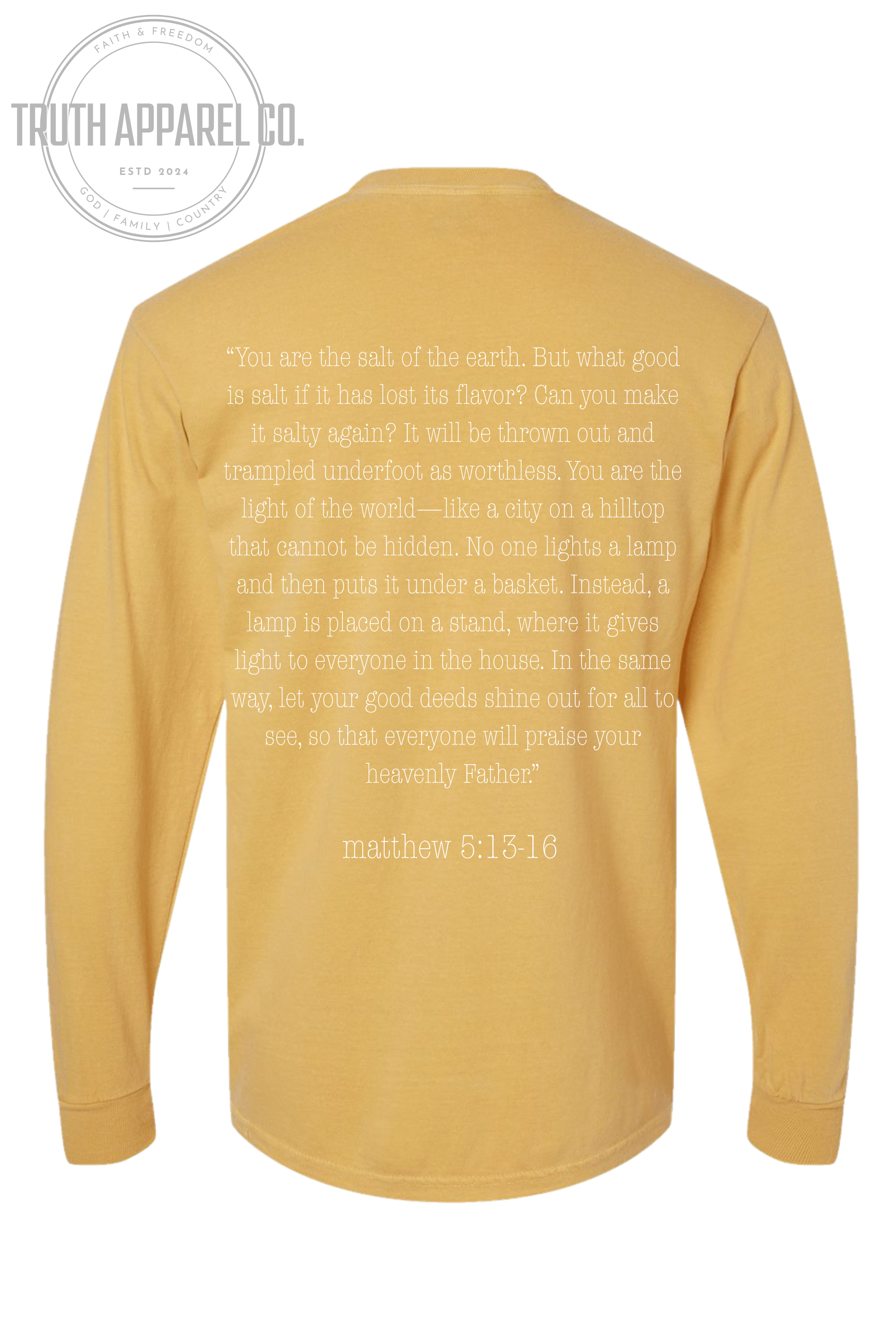 Salt + Light Long Sleeve Tee – Matthew 5:13-16