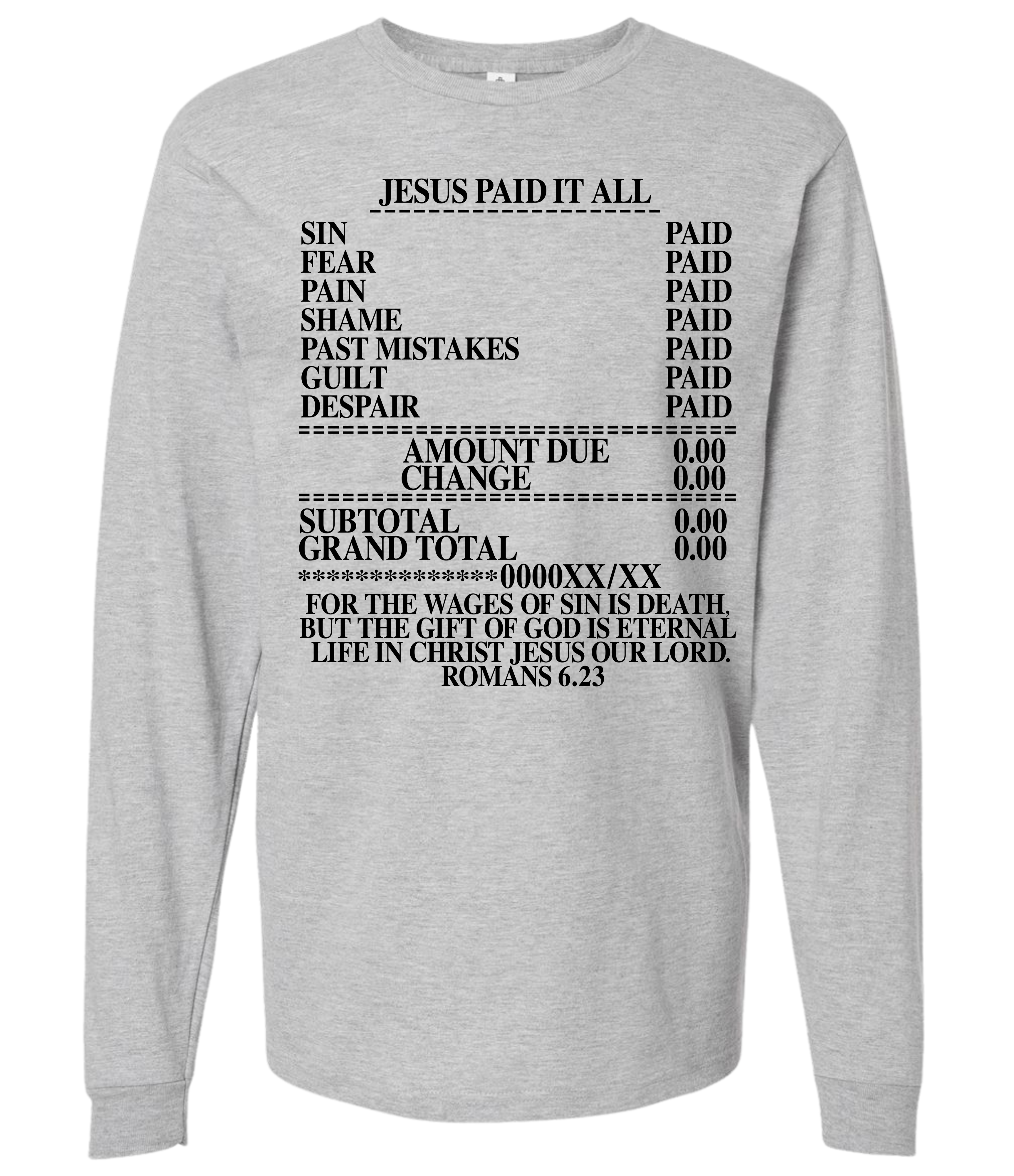 Receipts- Jesus Paid it All